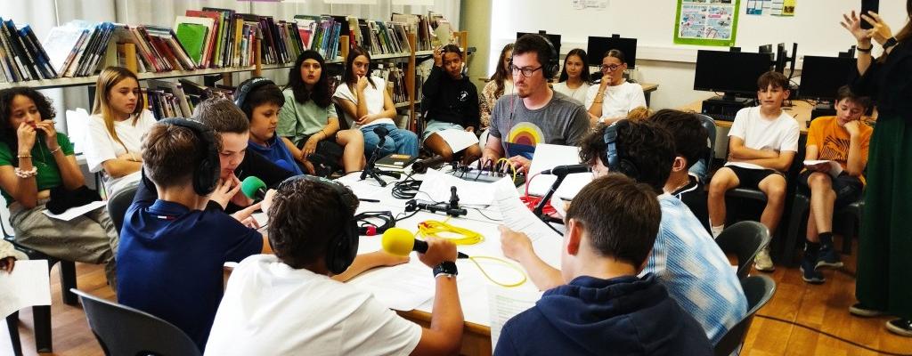 Emission intercollèges avec 2 classes de 5ème des collèges de Labouheyre et Morcenx