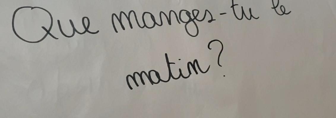 Que manges-tu le matin?